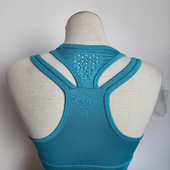 Cascade Sports Performance Bra Teal Color Size S - Picture 2 of 4
